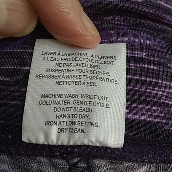 Penningtons Active Zone Capris, Purple & Black, Size 1X - Picture 6 of 10